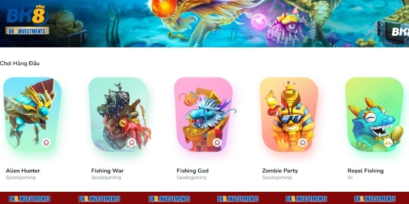 Top game đáng chơi tại sảnh Bắn cá BK8