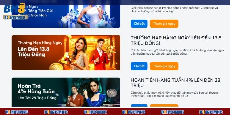 Lưu ý khi tham gia khuyến mãi BK8