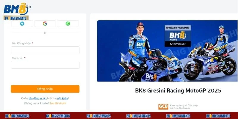 Hướng dẫn đăng nhập BK8 dành cho hội viên mới