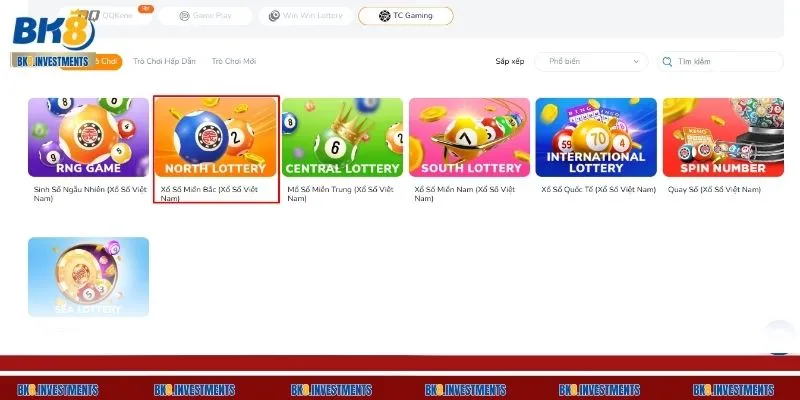 Xổ số miền Bắc cực hấp dẫn tại BK8